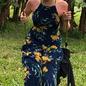 Dark blue halter maxi dress Lulus